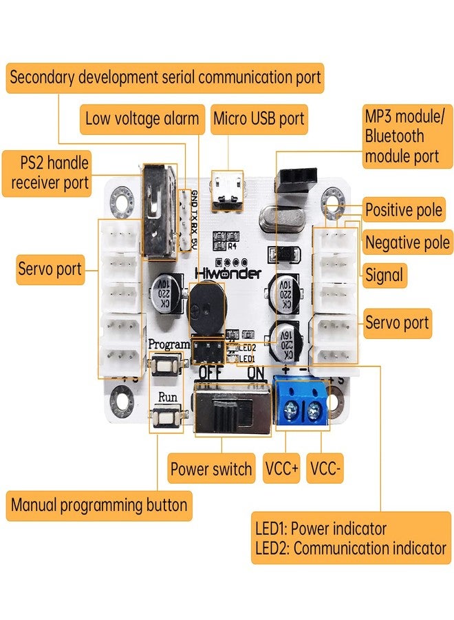 HIWONDER لوحة اختبار سيرفو ناقل البيانات التسلسلي Hiwonder Bus Servo Controller - Image 2